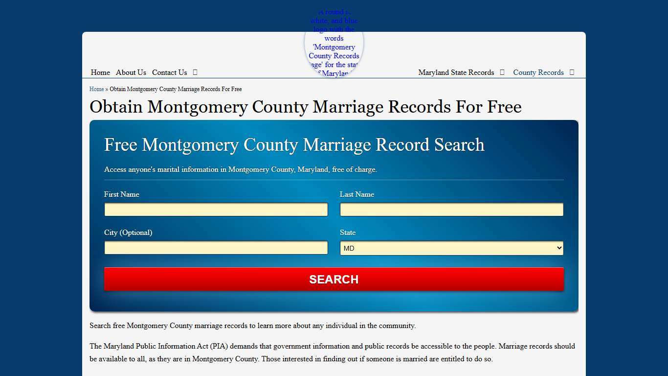 Obtain Montgomery County Marriage Records For Free